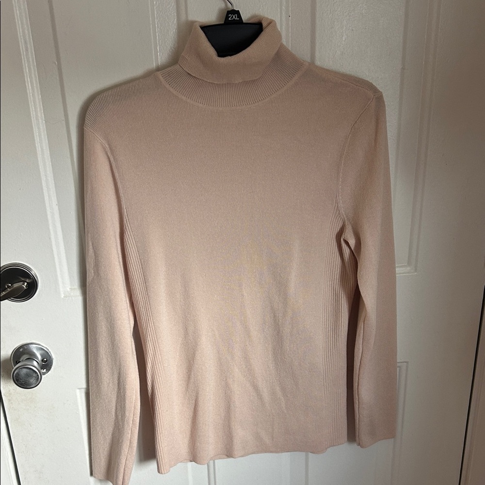 Chico's Soft Cream Turtleneck Sweater